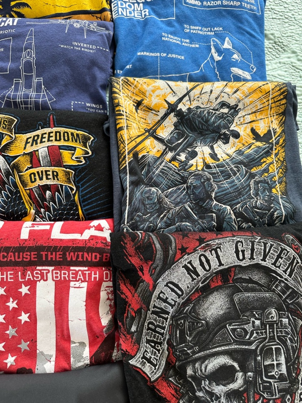 Nine Line Apparel 27 Graphic Patriotic American Tee Shirts Size Large - Picture 14 of 14